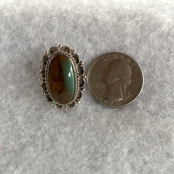 Turquoise & Sterling Earrings - Picture 2 of 3